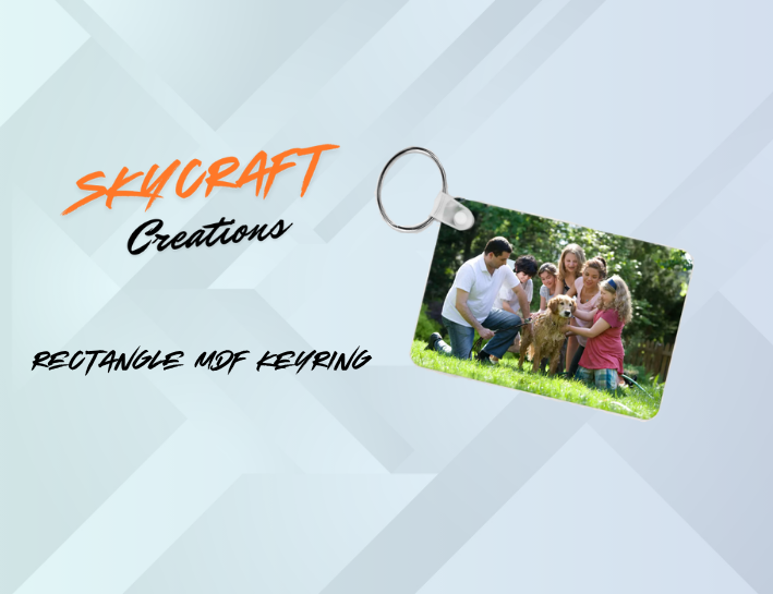 Personalised Rectangle MDF Keyring