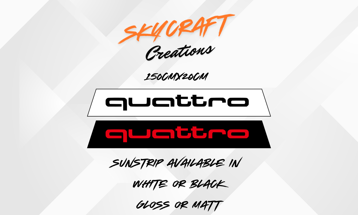 Audi Quattro Logo Sun Strip