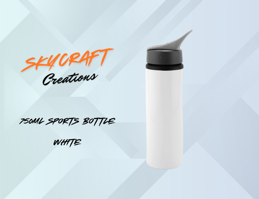 Personalised 750ml Aluminium Sports Bottle - White
