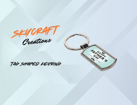 Personalised Tag Shaped Keyring