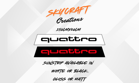 Audi Quattro Logo Sun Strip