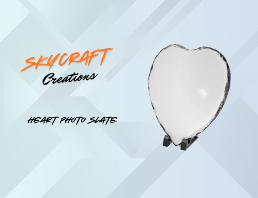 Personalised Heart Photo Slate 15cm