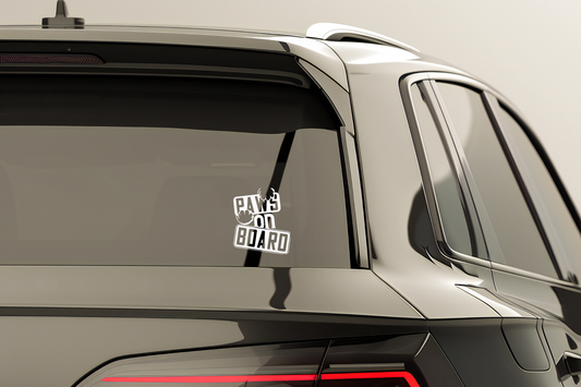 Paws On Board Vinyl Sticker